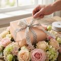Gift ribbon hearts decorative ribbon beige 25mm 15m | Floristik24.co.uk