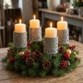 Candle holder for sticking Advent wreath Ø6.5cm H14cm 4 pcs | Floristik24.co.uk
