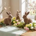 Decorative rabbit 14cm flocked 4 pcs. | Floristik24.co.uk