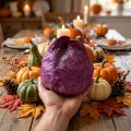 Artificial red cabbage Real-Touch Ø12cm | Floristik24.co.uk