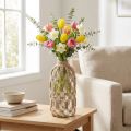 Macrame bottle glass decorative vase natural jute Ø10.5cm H26cm | Floristik24.co.uk