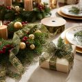 Lace ribbon green with gold decorative ribbon lace 25mm 15m | Floristik24.co.uk