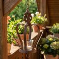 Metal crown to hang with hook rusty brown Ø11cm H17cm | Floristik24.co.uk