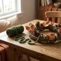 Felt cord fluffy Mirabell dark green 25m | Floristik24.co.uk