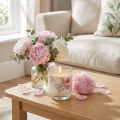 Scented candle in glass peony Peony Blush Ø7.5cm H8.5cm | Floristik24.co.uk