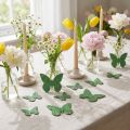 Scatter decoration butterfly green glitter 5/4/3cm 24 pcs | Floristik24.co.uk
