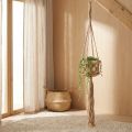 Macrame Hanging Decoration Boho Beige Brown Ø12cm H79cm Plant Hanger | Floristik24.co.uk