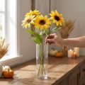 Artificial Sunflowers Decorative Flowers Yellow 79cm 3pcs | Floristik24.co.uk