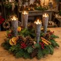 Candlestick tea light antique Ø5cm H24cm 4pcs | Floristik24.co.uk