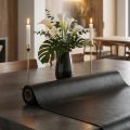 Faux leather black decorative fabric black leather 33cm×1.35m | Floristik24.co.uk