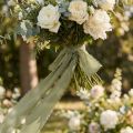 Chiffon ribbon olive green fabric ribbon fringes W40mm L15m | Floristik24.co.uk