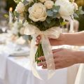 Organza ribbon with selvage 2.5cm 50m cream | Floristik24.co.uk
