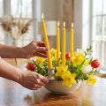Taper Candles 250/23 Yellow 12 Pcs | Floristik24.co.uk