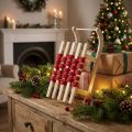 Decorative sleigh wooden Christmas sleigh L42×W17×H12cm | Floristik24.co.uk