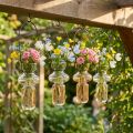 Mini glass vases hanging vase metal bracket glass decoration H10.5cm 4pcs | Floristik24.co.uk