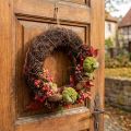 Dark brown grapevine wreath, Ø35cm, natural wreath, door wreath, wall decoration, decorative wooden wreath, spring wreath, Advent wreath, autumn wreath | Floristik24.co.uk