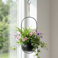 Hanging basket metal hanging basket flowers zinc black Ø15cm | Floristik24.co.uk