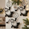 Wall Decoration Metal Black Gnome Star 15×17cm 3 pcs | Floristik24.co.uk