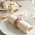 Wool cord with pink and gold thread, 5m x 5mm with wire, for decoration and crafting | Floristik24.co.uk