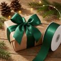 Gift and Decoration Ribbon 50m Dark Green | Floristik24.co.uk