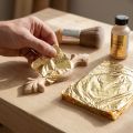 Gold leaf 16x16cm, 100 sheets for gilding and decoration | Floristik24.co.uk