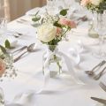 Decorative taffeta ribbon, white, 10mm wide, 50m long | Floristik24.co.uk