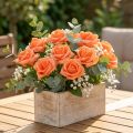 Foam Rose Ø4.5cm Orange 36 pcs | Floristik24.co.uk