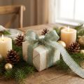 Decorative Ribbon Fringe Decorative Ribbon Light Green Gold W40mm L15m | Floristik24.co.uk