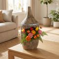 Decorative sculpture Paulownia wood Ø15cm H39cm | Floristik24.co.uk
