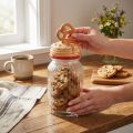 Bonboniere Glass Cookie Jar with Lid Pretzel Ø11cm H28.5cm | Floristik24.co.uk