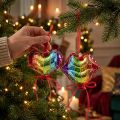 Festive glass decoration heart kiss shape Christmas | Floristik24.co.uk