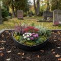 Oasis Black Biolit Planter Heart Flower Pot Heart Black 34cm | Floristik24.co.uk