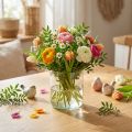 Glass vase, flower vase, decorative vase in colorless Ø9cm H10cm | Floristik24.co.uk