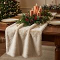 Table runner faux fur beige, table band decorative fur 15×200cm | Floristik24.co.uk