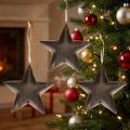 Christmas tree decoration star metal black gold Ø15cm 3 pieces | Floristik24.co.uk
