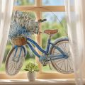Deco sign wood bicycle summer deco sign to hang blue, white 31 × 25cm | Floristik24.co.uk