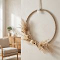 Decorative jute ring 40cm, set of 2, Boho &amp; Scandi decor for wall &amp; door | Floristik24.co.uk