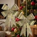 Loops made of metal, Christmas pendant, Advent decoration golden, antique look H18cm W12.5cm 2pcs | Floristik24.co.uk