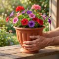 Pot with base Ø21cm H18cm | Floristik24.co.uk