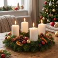 Pillar candles white Advent candles small candles 70/50mm 24 pcs | Floristik24.co.uk