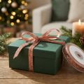 Christmas ribbon pink copper glitter decorative ribbon 10mm 10m | Floristik24.co.uk