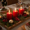 Pillar Candles Red Candles H70mm Ø50mm 12 pcs | Floristik24.co.uk