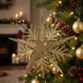 Snowflake 3D effect gold 16cm x 15.5cm 2 pieces | Floristik24.co.uk