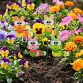 Garden stake caterpillar flower stake spring decoration summer decoration 16 pcs | Floristik24.co.uk
