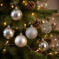 Christmas ball silver Ø6cm 16 pcs | Floristik24.co.uk