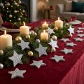 Scatter Decoration Stars with Glitter Ø6.5cm Silver 36 pcs | Floristik24.co.uk