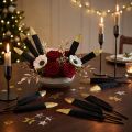 Decorative feathers black, gold real feathers for crafting 12-14cm 72 pcs | Floristik24.co.uk