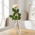Creamy white apricot rose, silk flower, artificial roses L72cm Ø12cm | Floristik24.co.uk