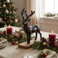 Deco Deer Deco Reindeer Metal Wood Black H25cm | Floristik24.co.uk