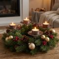 Tealight holder vintage tealight for sticking grey Ø9cm H8.5cm 4pcs | Floristik24.co.uk